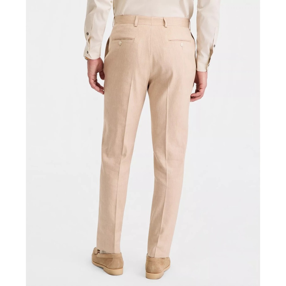 Michael Kors Men's Linen Blend Classic-Fit Pant 32x30 Beige